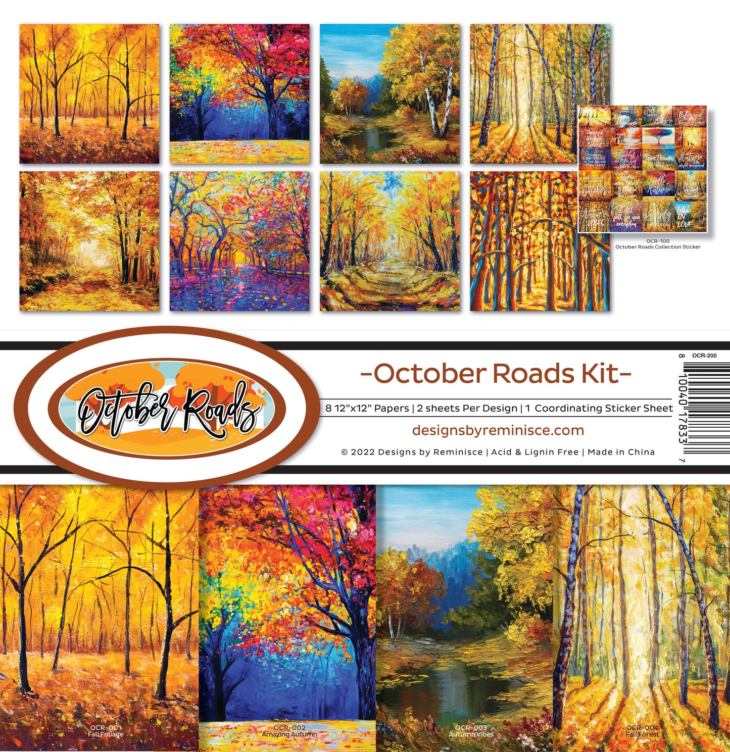 Reminisce October Roads Collection Kit