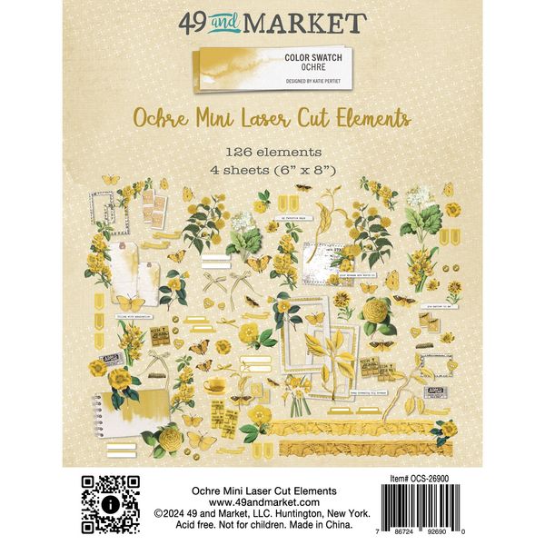 Color Swatch: Ochre Mini Laser Cut Outs-Elements