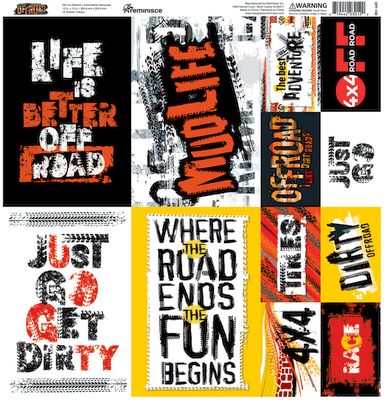 Reminisce Off-Road 12x12 Poster Sticker