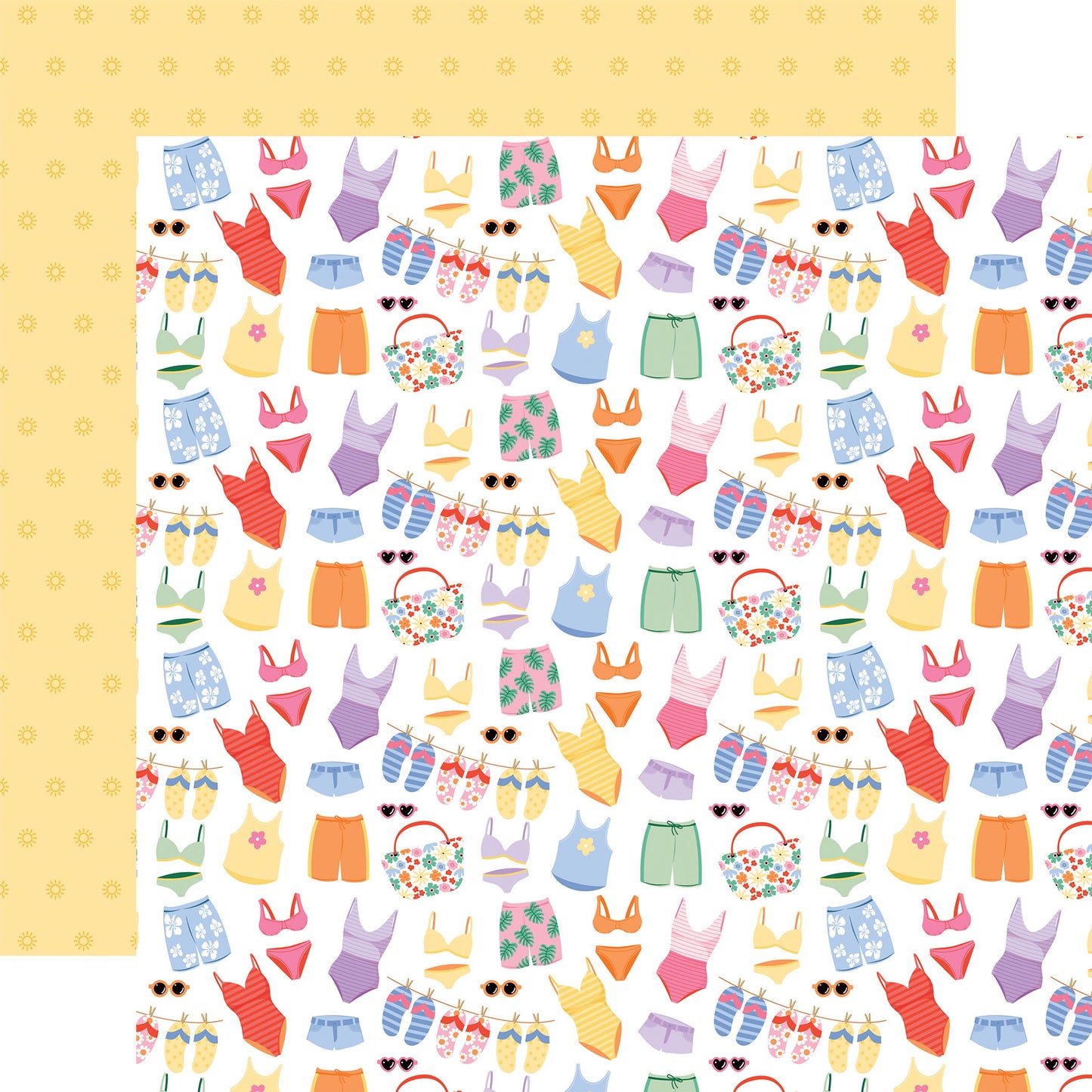 Echo Park Our Groovy Summer: Summer Day Essentials 12x12 Patterned Paper