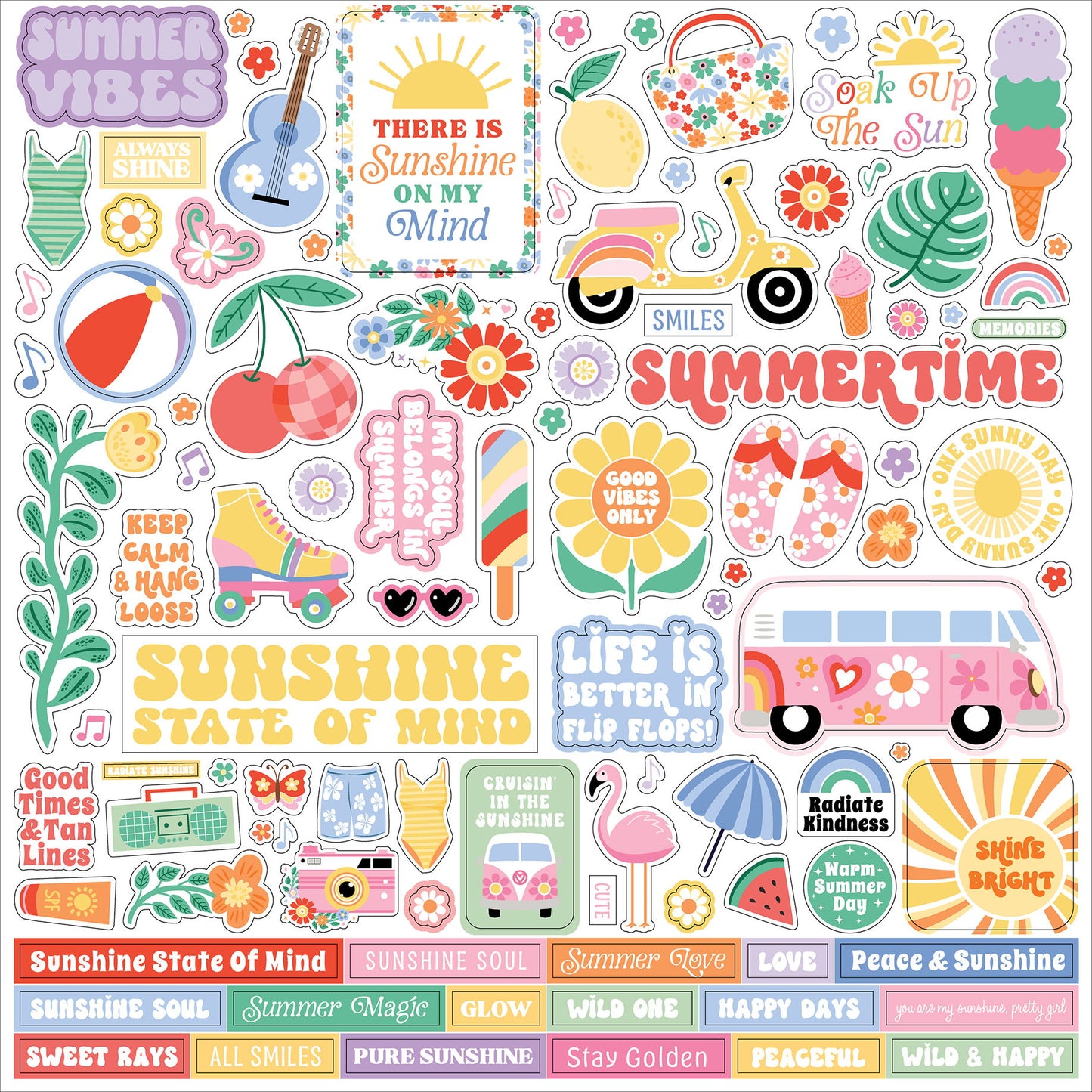 Echo Park Our Groovy Summer Element Sticker