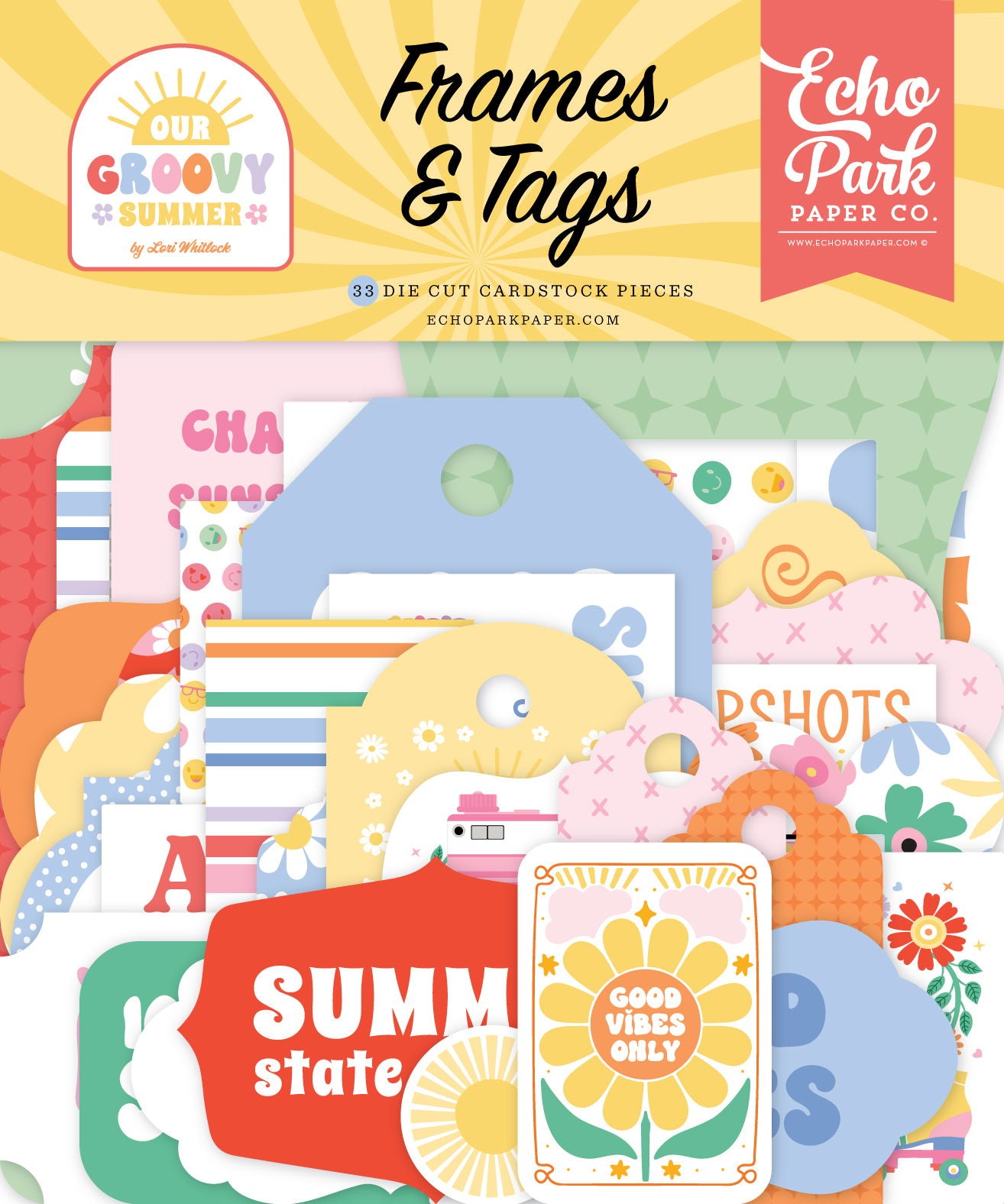 Echo Park Our Groovy Summer Frames & Tags