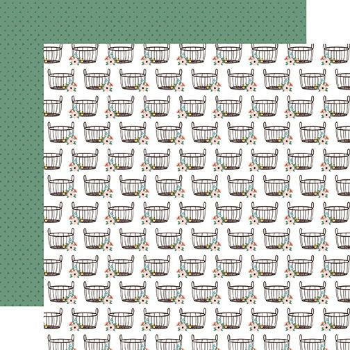 Our Happy Place Baskets And Flowers 12x12 DS Patterned Paper (1 Sheet)
