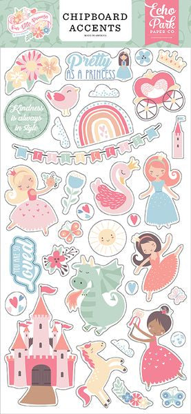 Echo Park Paper Company Our Little Princess Chipboard Accents
