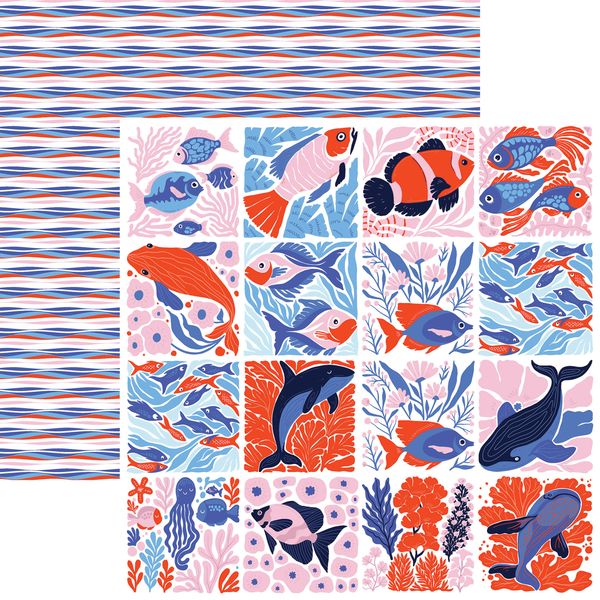 Reminisce Ocean Market: Ocean Market DS Paper (1 Sheet)