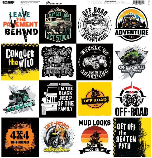 Reminisce Off Road Advetnure 12x12 Sticker