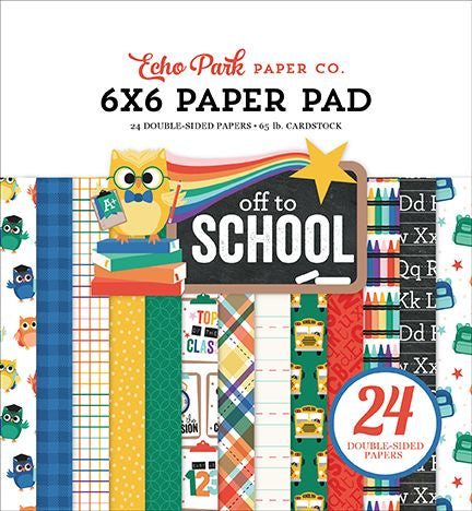 Echo Park Off to School 6X6 Pad