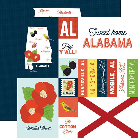 Echo Park Our United States: Alabama DS Paper (1 sheet)