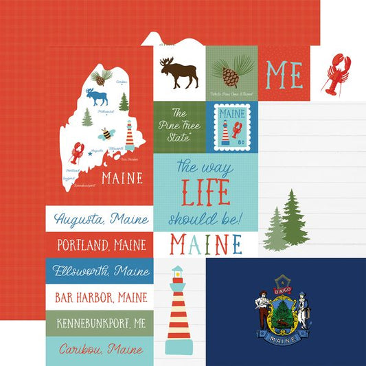 Echo Park Our United States: Maine DS Paper (1 sheet)