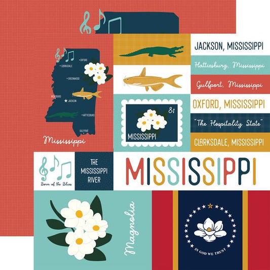 Echo Park Our United States: Mississippi DS Paper (1 sheet)