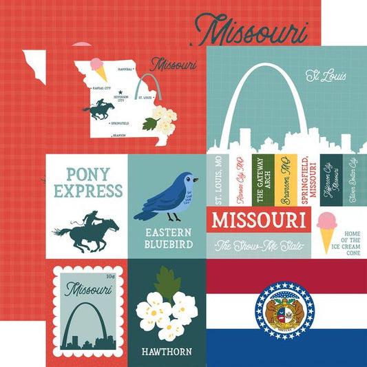 Echo Park Our United States: Missouri DS Paper (1 sheet)