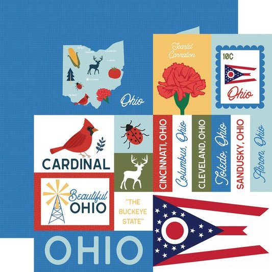 Echo Park Our United States: Ohio DS Paper (1 sheet)