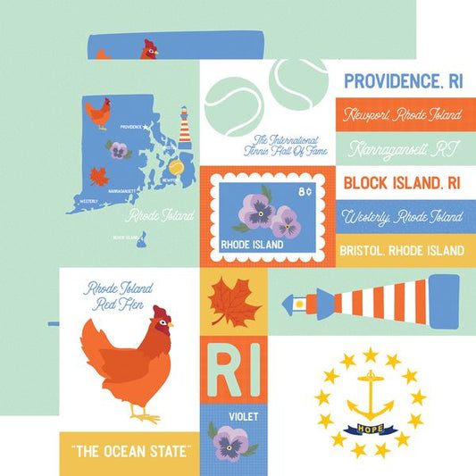Echo Park Our United States: Rhode Island DS Paper (1 sheet)