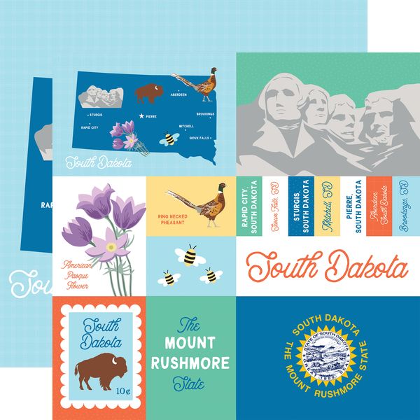 Echo Park Our United States: South Dakota DS Paper (1 sheet)
