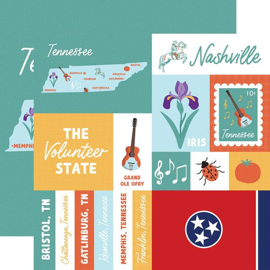 Echo Park Our United States: Tennessee DS Paper (1 sheet)