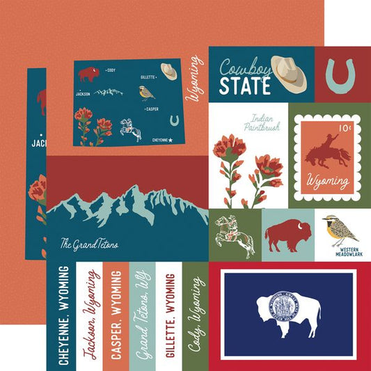 Echo Park Our United States: Wyoming DS Paper (1 sheet)