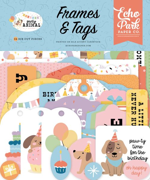 Echo Park Party Animal Frames & Tags