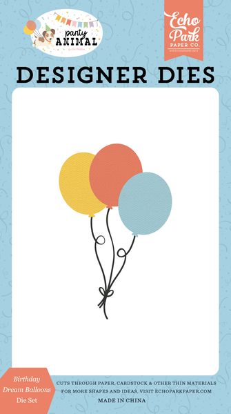 Echo Park Party Animal Birthday Dream Balloons Small Die Set