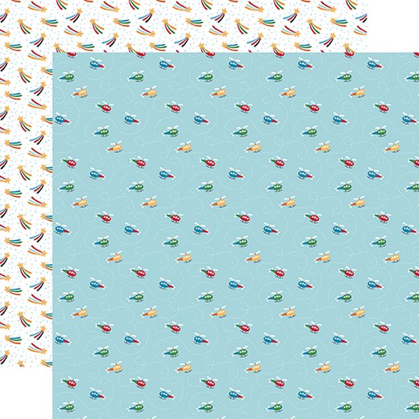 Echo Park -Play all Day Boy-Helicopter Trails - 12x12 Paper