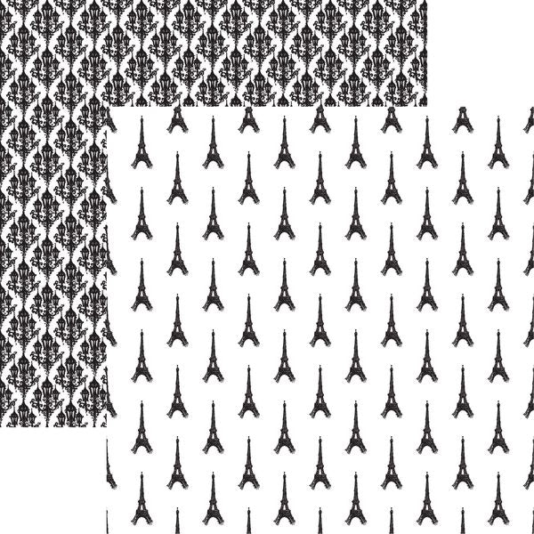 Reminisce Parisian Cafe: Eiffel Tower DS Paper (1 Sheet)