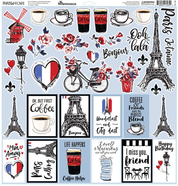 Reminisce Parisian Cafe  Sticker