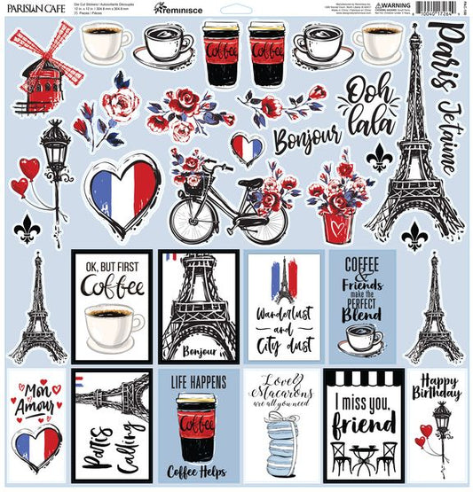 Reminisce Parisian Cafe  Sticker