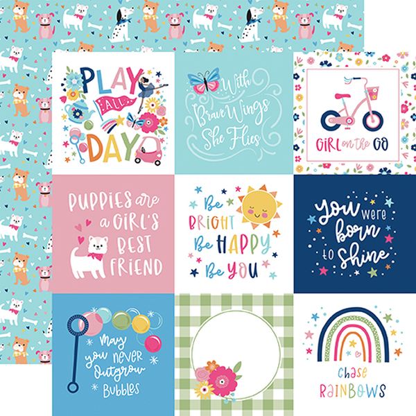 Play All Day Girl 4X4 Journaling Cards DS
