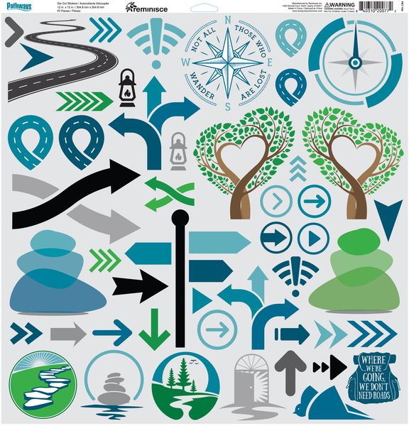 Reminisce Pathways 12X12 Sticker