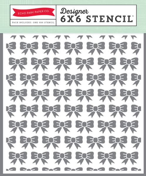 Bows 6x6 Stencil