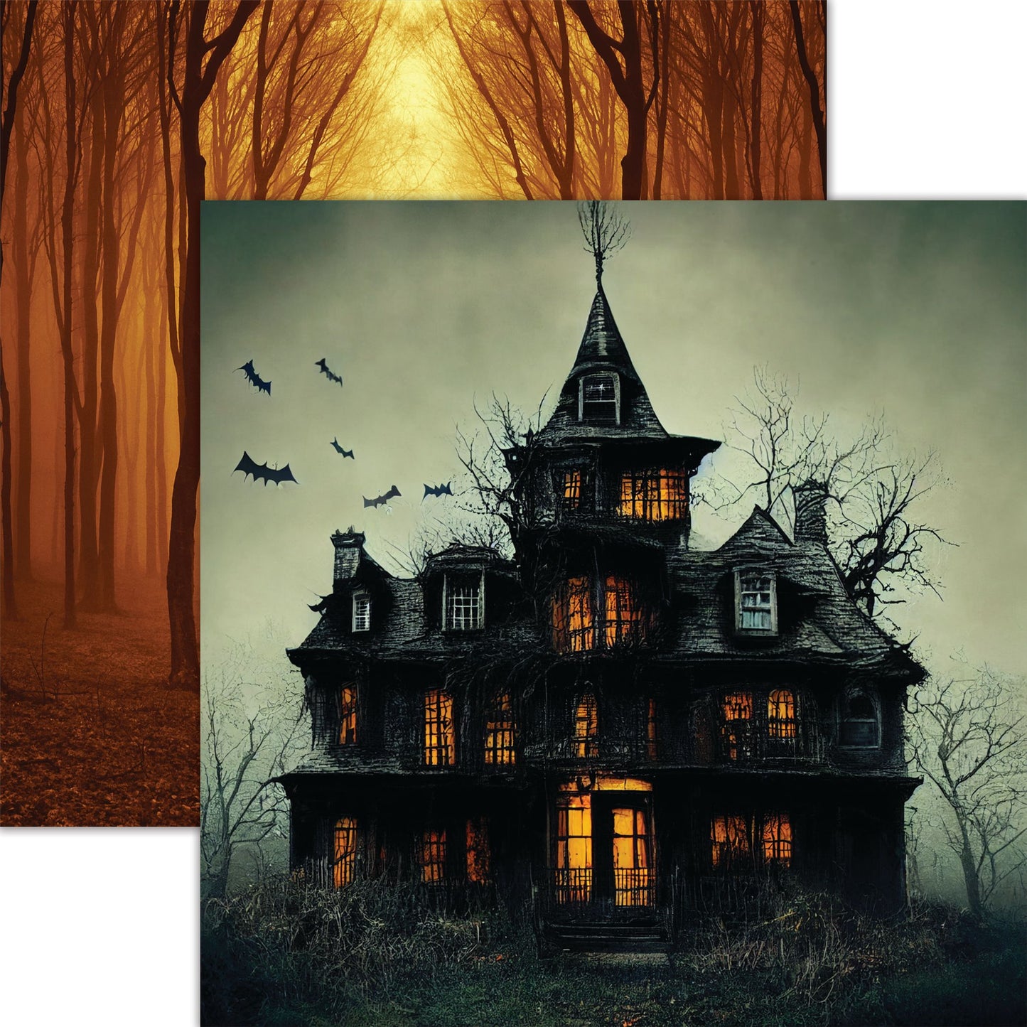 Reminisce Phantom Grove: Haunted Mansion DS Paper (1 Sheet)