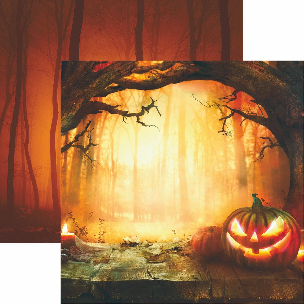Reminisce Pumpkin Hallow: Sunset Pumpkin DS Paper (1 Sheet)