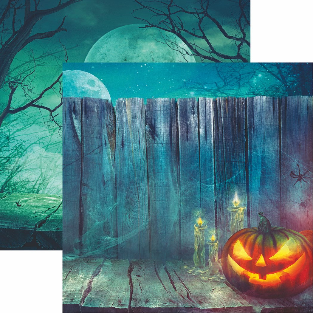 Reminisce Pumpkin Hallow: Fenced Pumpkin DS Paper (1 Sheet)