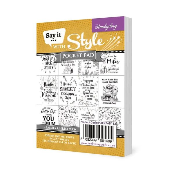 Hunkydory Say It With Style  Family Christmas Pocket Pads