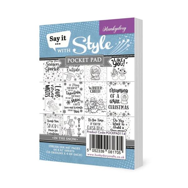 Hunkydory Say It With Style  In The Snow Pocket Pads