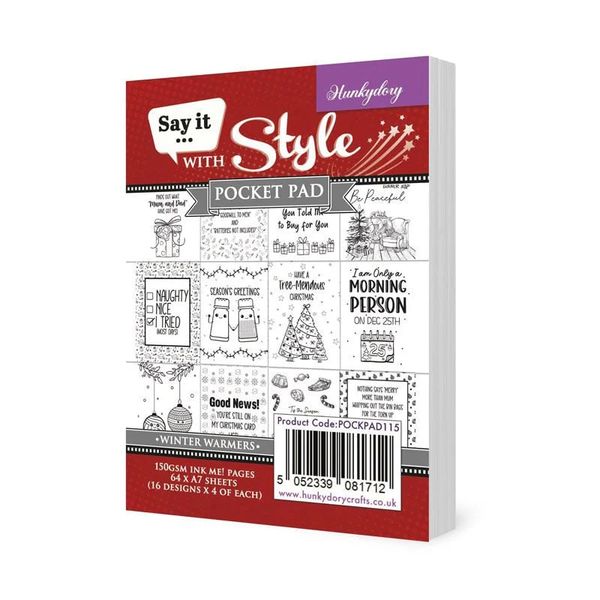 Hunkydory Say It With Style Winter Warmers Pocket Pads