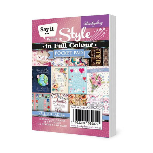 Hunkydory Crafts Say it with Style Pocket Pads - All the Ladies