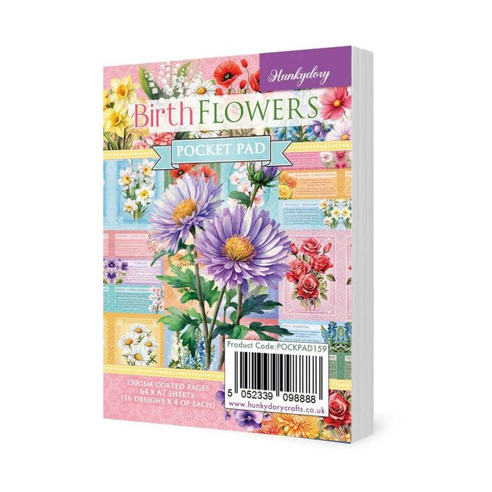 Hunkydory Crafts Birth Flowers Pocket Pad