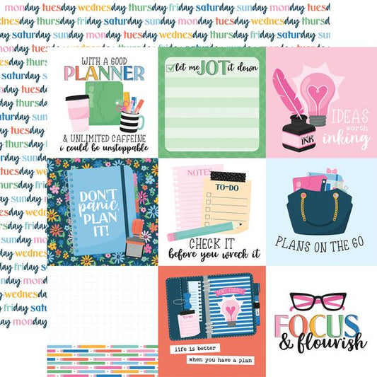 Echo Park Plan on It: 4x4 Journaling Cards