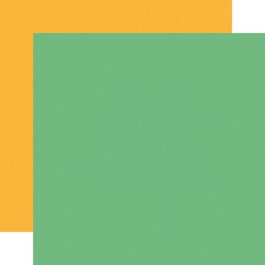Echo Park Plan on It: Green / Yellow 12x12 Coordinating Solid DS Paper