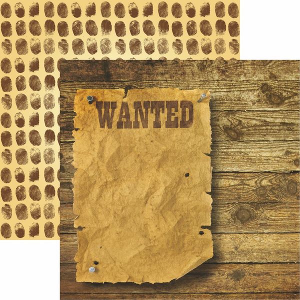 Reminisce Police: Wanted Scrapbook Paper DS Paper (1 Sheet)