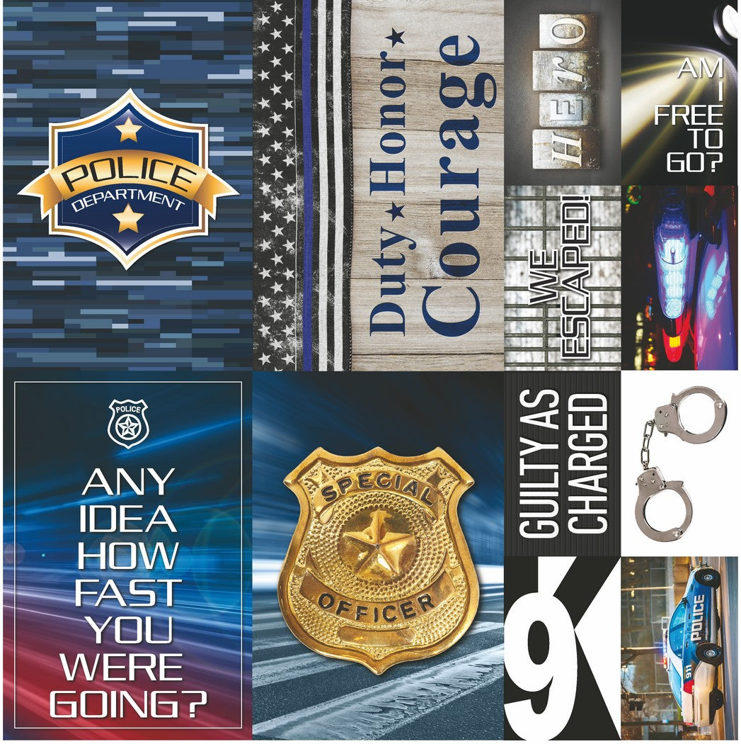 Reminisce Police 12 x 12 Stickers