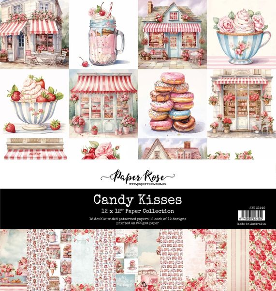 Paper Rose Candy Kisses 12x12 Paper Collection 31440