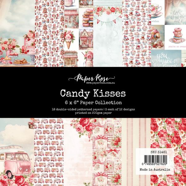 Paper Rose Candy Kisses 6x6 Paper Collection 31461