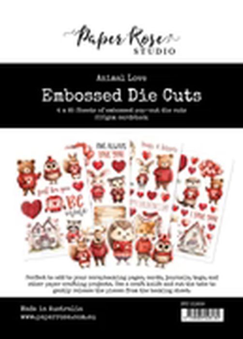 Paper Rose Animal Love Embossed Die Cuts 31629