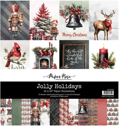 Paper Rose Jolly Holidays 12x12 Paper Collection
