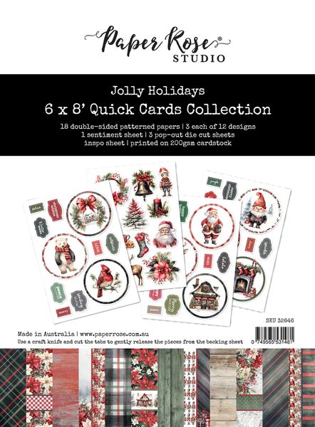 Paper Rose Papercuts Cardmaking Kit - Jolly Holidays 32655