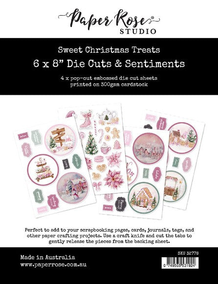 Paper Rose Studio Sweet Treats 6"x8" Die Cuts & Sentiments