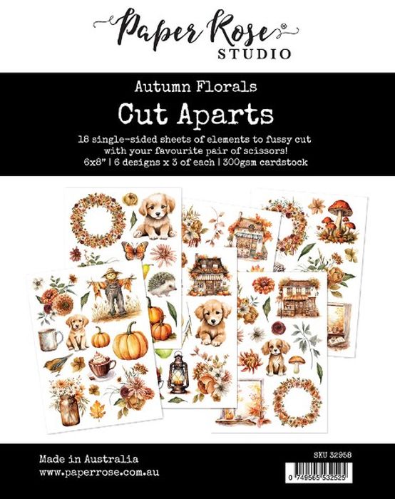Paper Rose Autumn Florals Cut Aparts Paper Pack