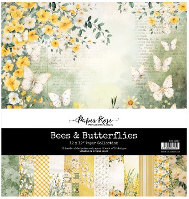 Paper Rose - Bees & Butterflies 12x12 Paper Collection