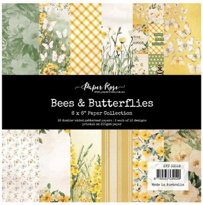 Paper Rose - Bees & Butterflies 6x6 Paper Collection